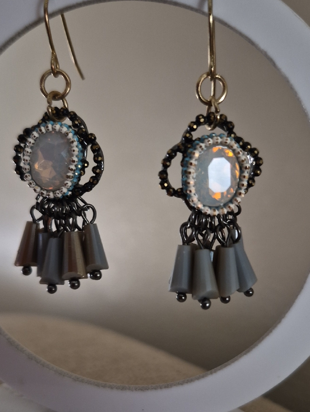 Hildie & Jo Vintage Inspired Beaded Drop Earrings